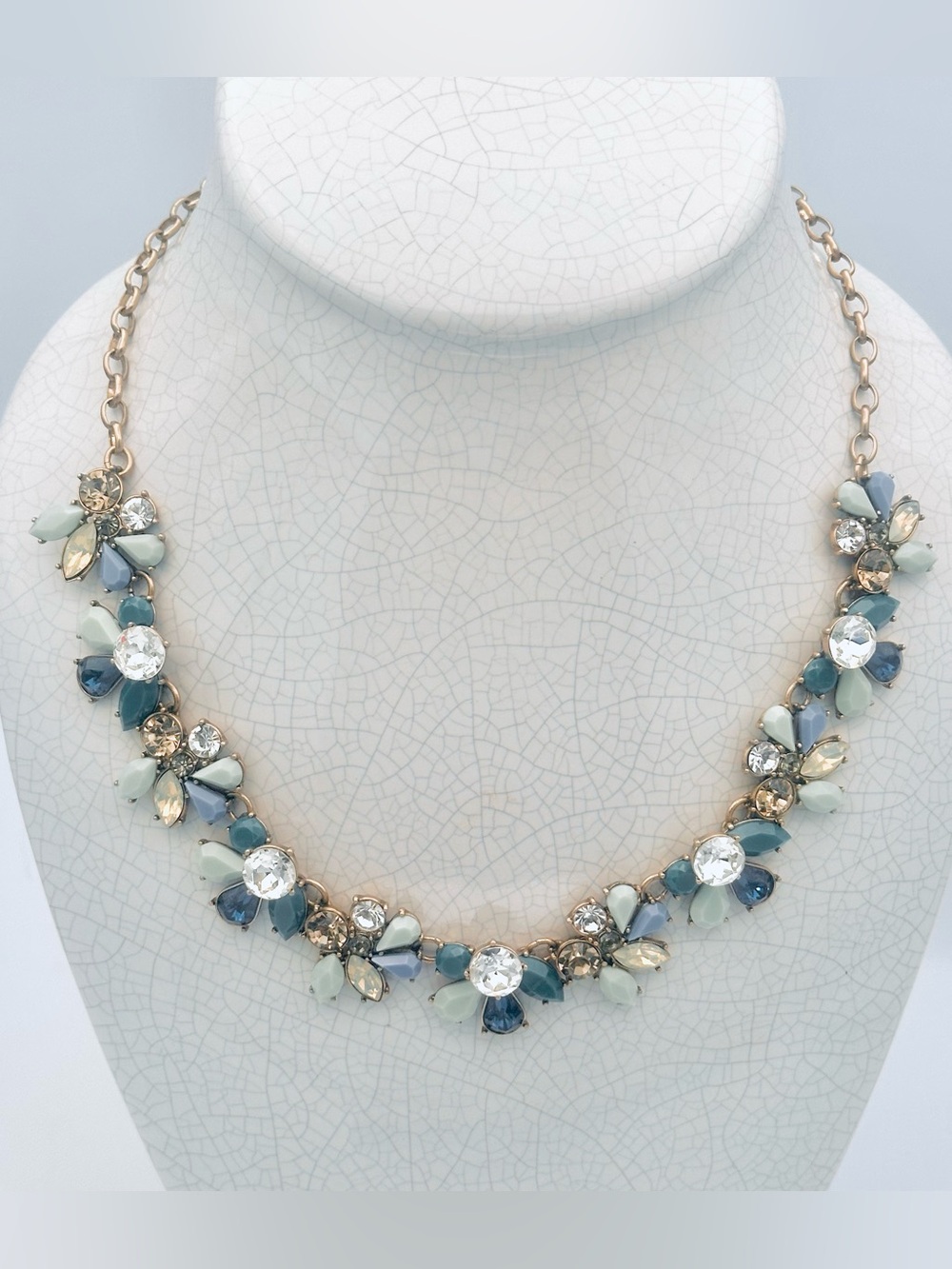 J. Crew Mixed Gemstone Statement Necklace - Picture 3 of 11